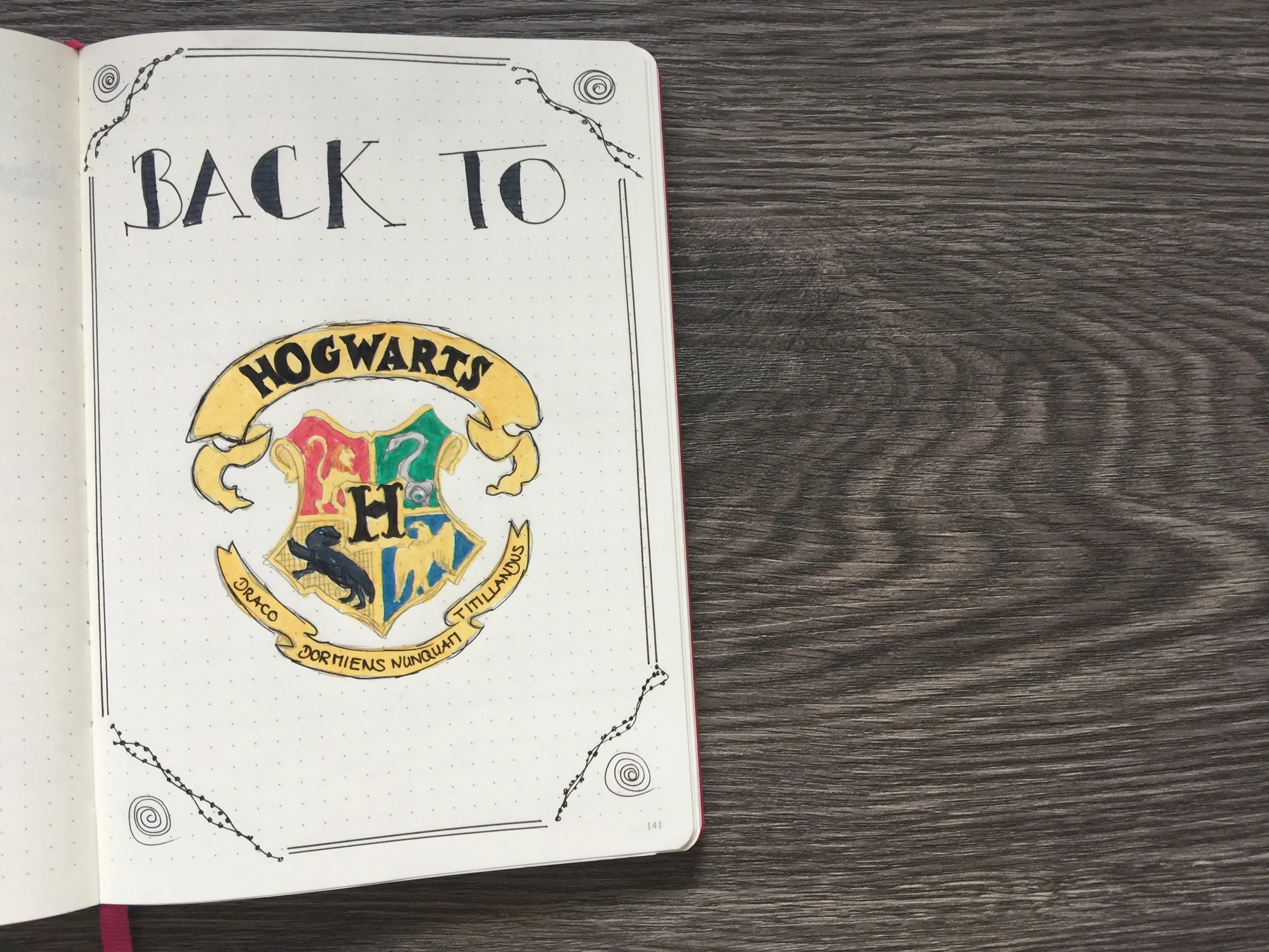 Monatsübersicht September Harry Potter Deckblatt