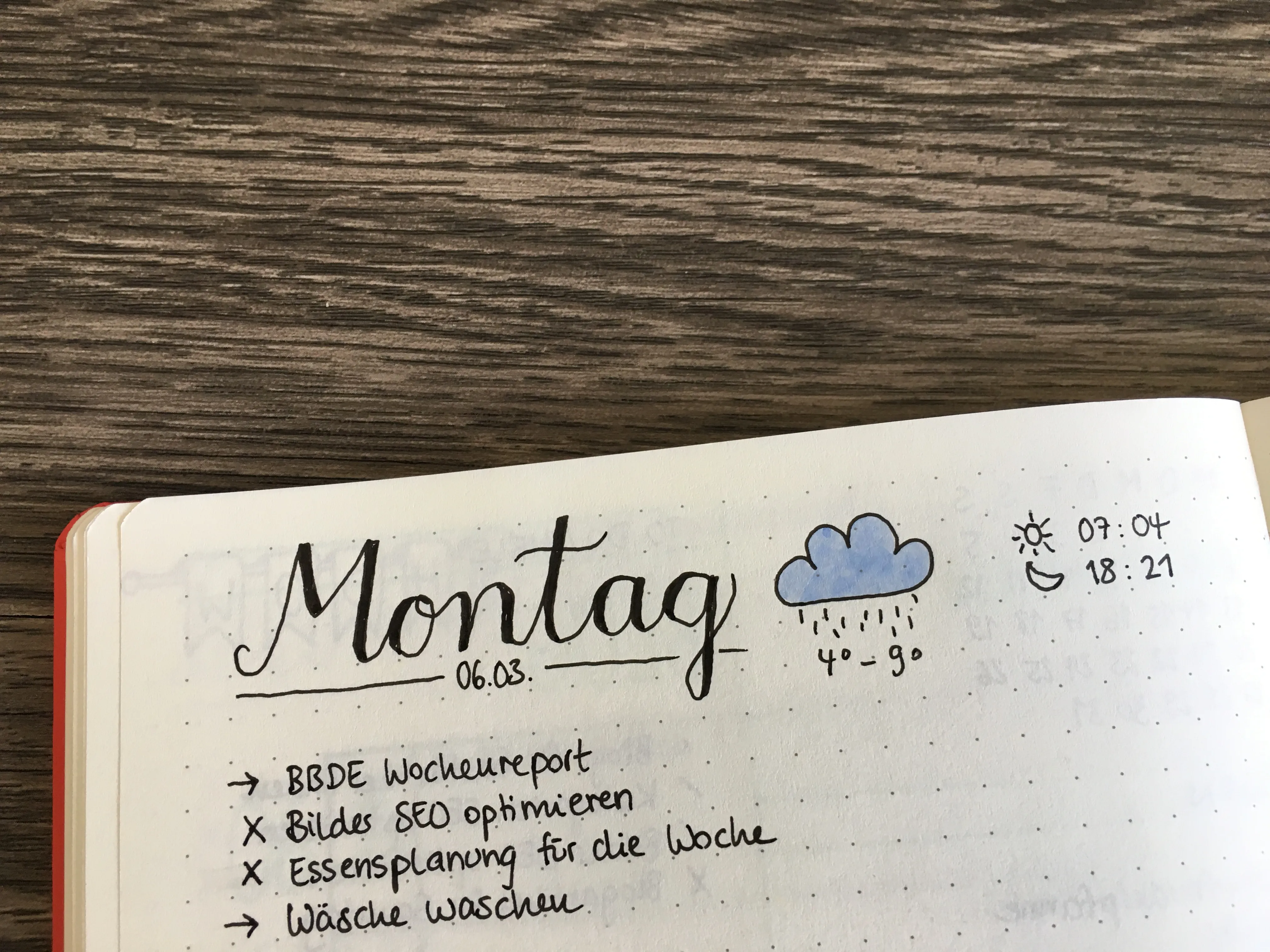 Daily Header in Faux Calligraphy