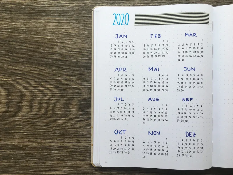 Future Log Jahresübersicht 2020